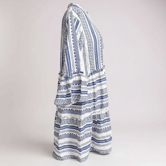 🍋 Salty Lemon Blue & White Dress NWT • Size M • Fresh Summer Style ✨ - Picture 5 of 6